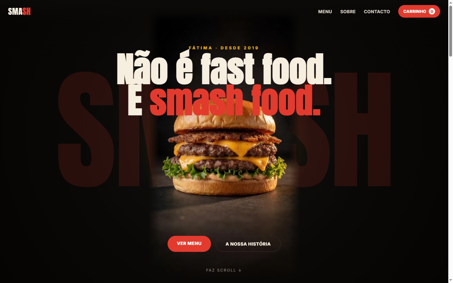 SMASH burger restaurant site