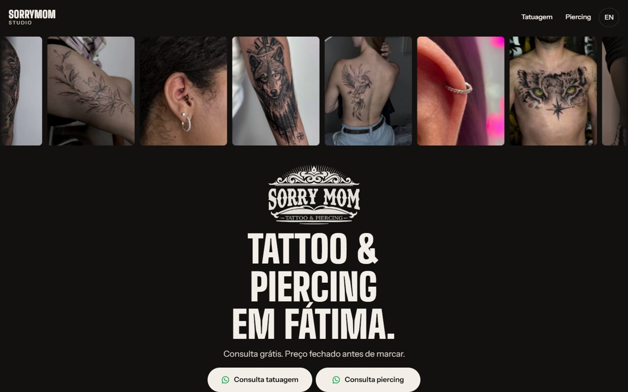 Sorry Mom Studio — tatuagem e piercing