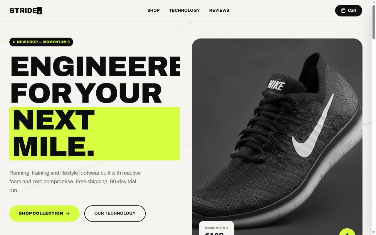 Stride athletic site