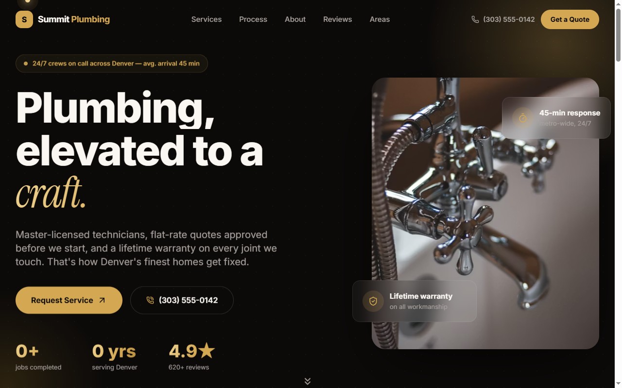 Summit plumbing site